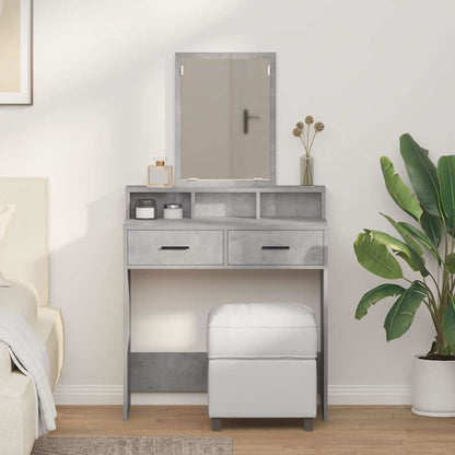 vidaXL Dressing Table Concrete Grey 79 x 41 x 140 cm Engineered Wood 1