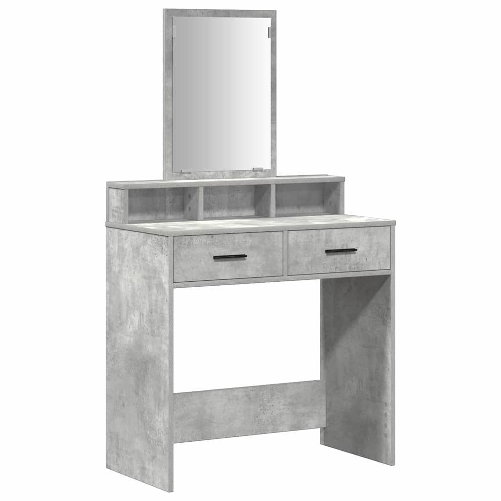 vidaXL Dressing Table Concrete Grey 79 x 41 x 140 cm Engineered Wood 2