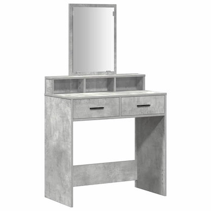 vidaXL Dressing Table Concrete Grey 79 x 41 x 140 cm Engineered Wood 2