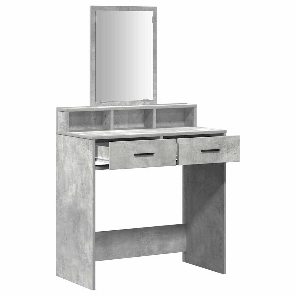 vidaXL Dressing Table Concrete Grey 79 x 41 x 140 cm Engineered Wood 5