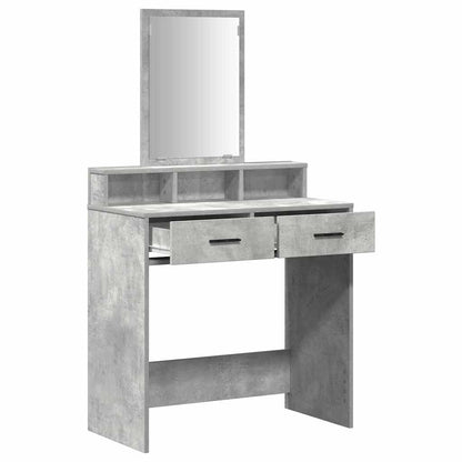 vidaXL Dressing Table Concrete Grey 79 x 41 x 140 cm Engineered Wood 5