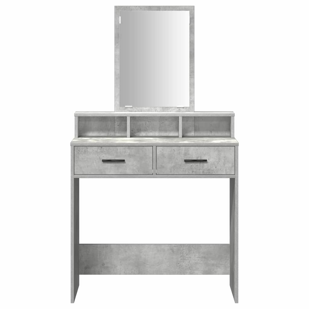 vidaXL Dressing Table Concrete Grey 79 x 41 x 140 cm Engineered Wood 6