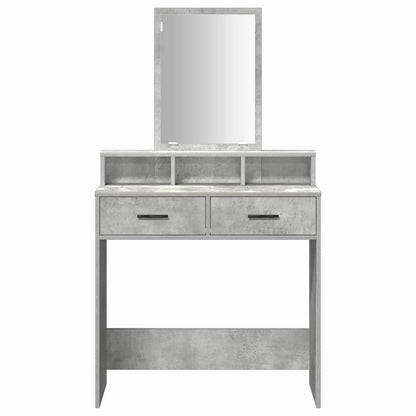 vidaXL Dressing Table Concrete Grey 79 x 41 x 140 cm Engineered Wood 6
