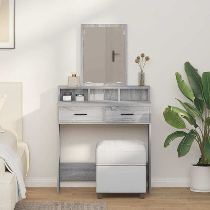 vidaXL Dressing Table Grey Sonoma 79 x 41 x 140 cm Engineered Wood 1