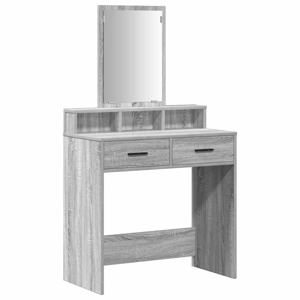 vidaXL Dressing Table Grey Sonoma 79 x 41 x 140 cm Engineered Wood 2