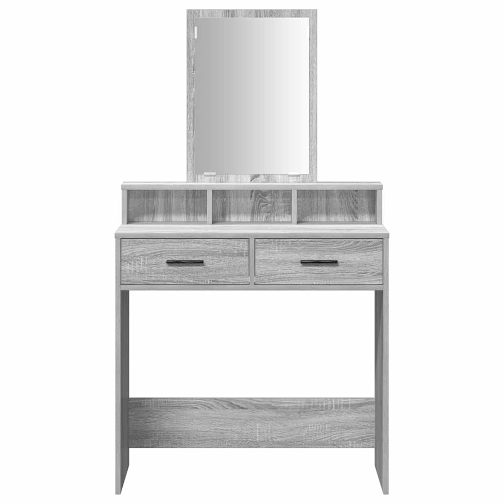 vidaXL Dressing Table Grey Sonoma 79 x 41 x 140 cm Engineered Wood 6