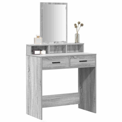 vidaXL Dressing Table Grey Sonoma 79 x 41 x 140 cm Engineered Wood 3