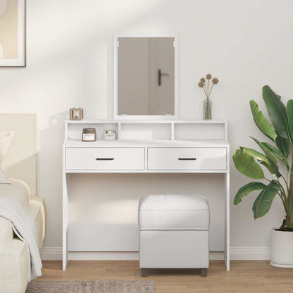 vidaXL Dressing Table White 100 x 41 x 140 cm Engineered Wood 1
