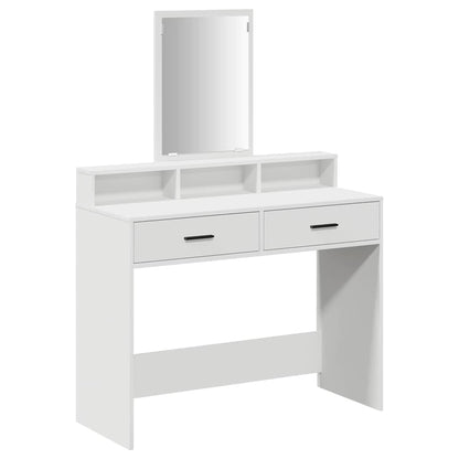 vidaXL Dressing Table White 100 x 41 x 140 cm Engineered Wood 2