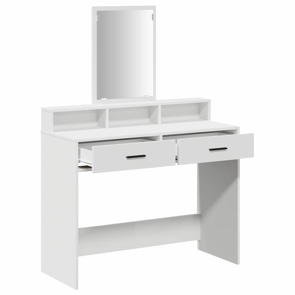 vidaXL Dressing Table White 100 x 41 x 140 cm Engineered Wood 5