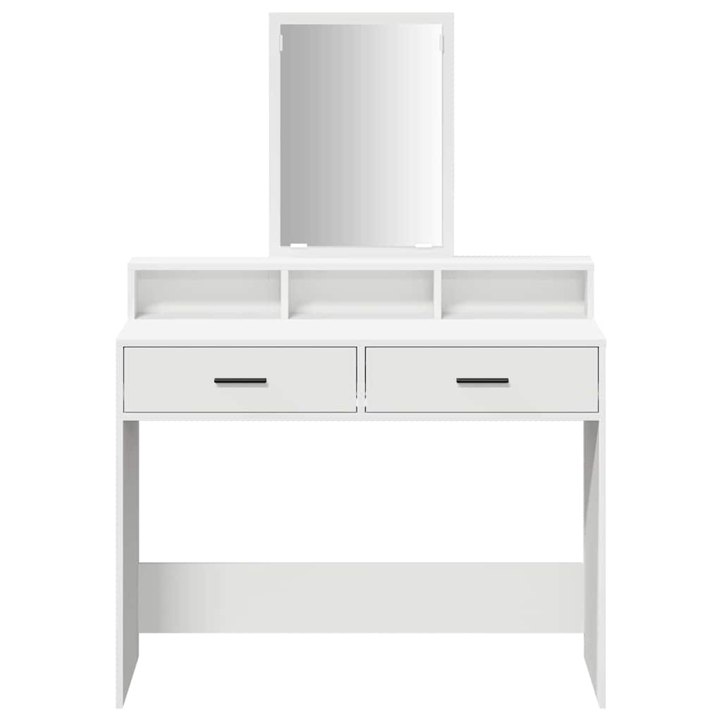 vidaXL Dressing Table White 100 x 41 x 140 cm Engineered Wood 6