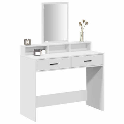 vidaXL Dressing Table White 100 x 41 x 140 cm Engineered Wood 3