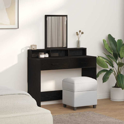 vidaXL Dressing Table Black Oak 100 x 41 x 140 cm Engineered Wood 4