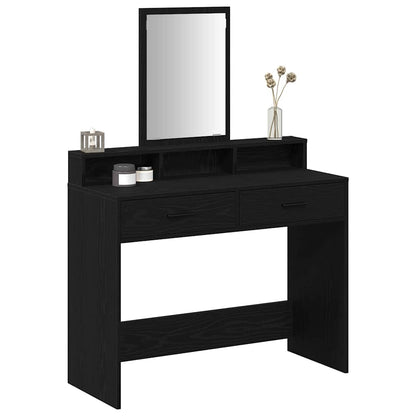 vidaXL Dressing Table Black Oak 100 x 41 x 140 cm Engineered Wood 3
