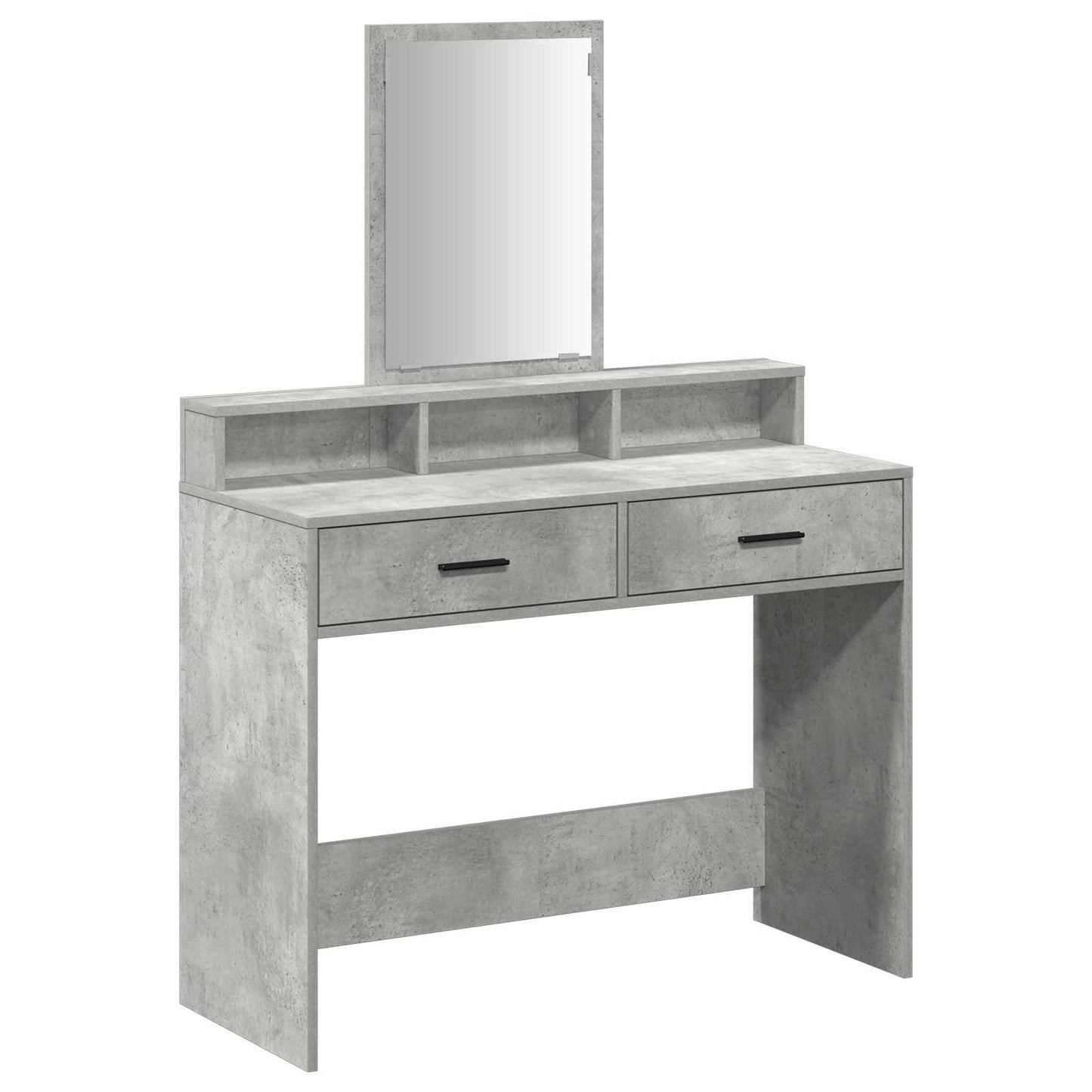 vidaXL Dressing Table Concrete Grey 100 x 41 x 140 cm Engineered Wood 2