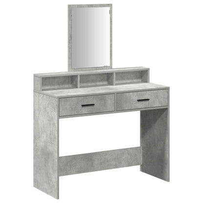 vidaXL Dressing Table Concrete Grey 100 x 41 x 140 cm Engineered Wood 2