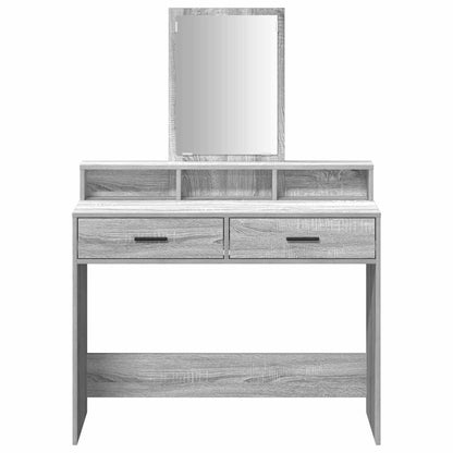 vidaXL Dressing Table Grey Sonoma 100 x 41 x 140 cm Engineered Wood 6