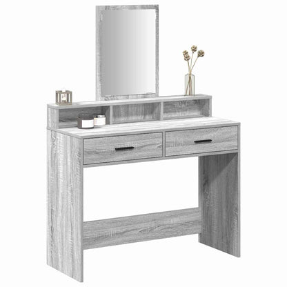 vidaXL Dressing Table Grey Sonoma 100 x 41 x 140 cm Engineered Wood 3