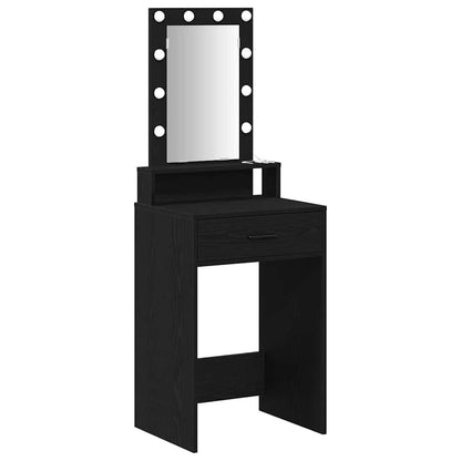 vidaXL Dressing Table Black 50 x 41 x 140 cm Engineered Wood 2