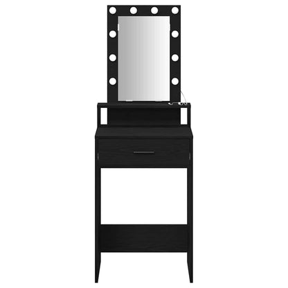 vidaXL Dressing Table Black 50 x 41 x 140 cm Engineered Wood 5
