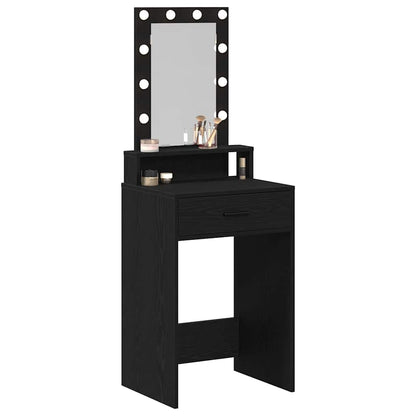 vidaXL Dressing Table Black 50 x 41 x 140 cm Engineered Wood 3