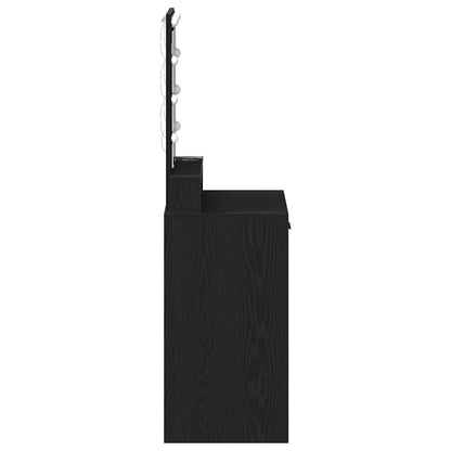 vidaXL Dressing Table Black 50 x 41 x 140 cm Engineered Wood 6