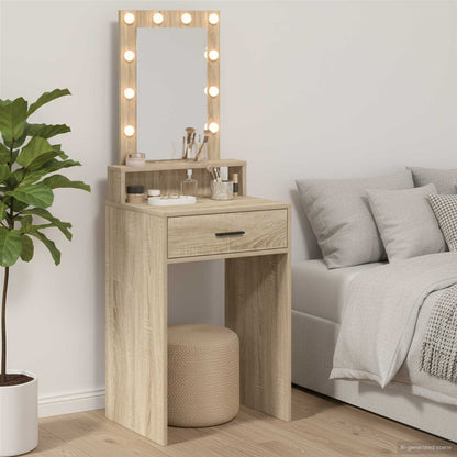 vidaXL Dressing Table Brown Engineered Wood 50 x 41 x 140 cm
