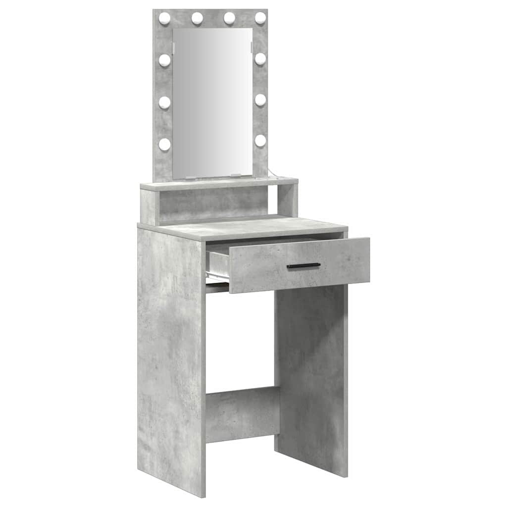 vidaXL Dressing Table Grey 50 x 41 x 140 cm Engineered Wood 4