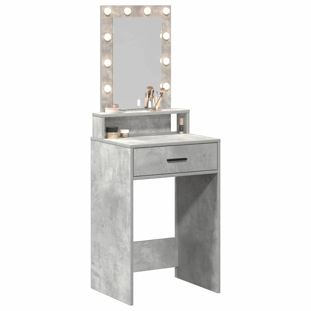 vidaXL Dressing Table Grey 50 x 41 x 140 cm Engineered Wood 3