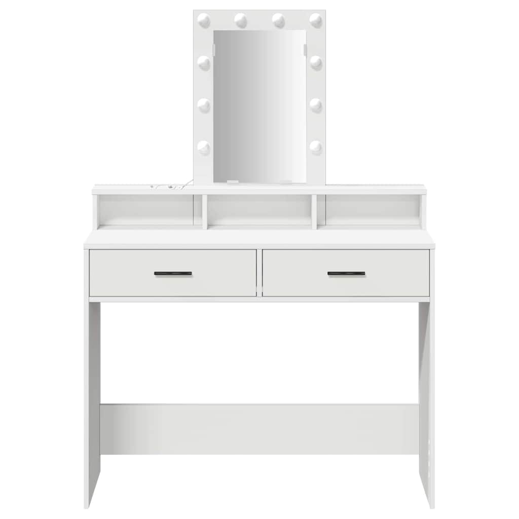vidaXL Dressing Table White 100 x 41 x 140 cm Engineered Wood 5