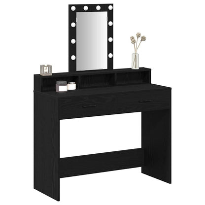vidaXL Dressing Table Black 100 x 41 x 140 cm Engineered Wood 3