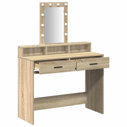 vidaXL Dressing Table Brown 100 x 41 x 140 cm Engineered Wood 4