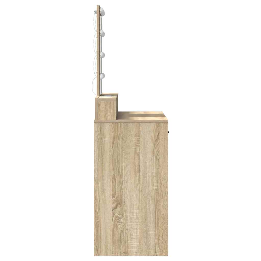 vidaXL Dressing Table Brown 100 x 41 x 140 cm Engineered Wood 6