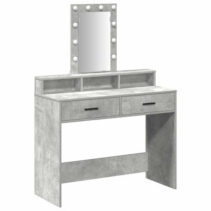 vidaXL Dressing Table Grey 100 x 41 x 140 cm Engineered Wood 2