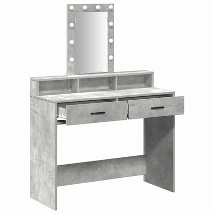 vidaXL Dressing Table Grey 100 x 41 x 140 cm Engineered Wood 4
