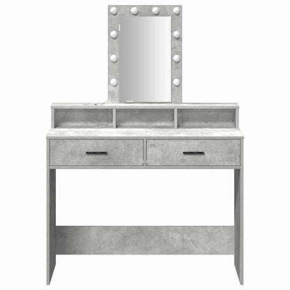 vidaXL Dressing Table Grey 100 x 41 x 140 cm Engineered Wood 5