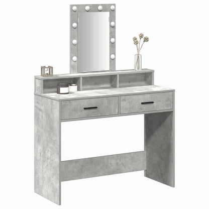 vidaXL Dressing Table Grey 100 x 41 x 140 cm Engineered Wood 3
