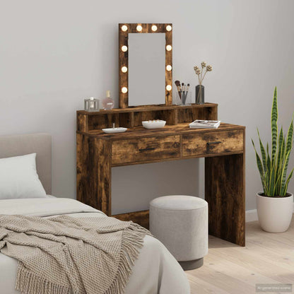 vidaXL Dressing Table Brown Engineered Wood 100 x 41 x 140 cm