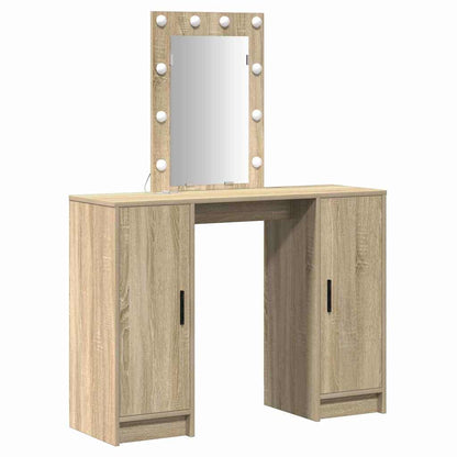 vidaXL Dressing Table Brown 102 x 33 x 135 cm Engineered Wood 2