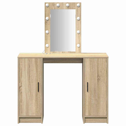 vidaXL Dressing Table Brown 102 x 33 x 135 cm Engineered Wood 5