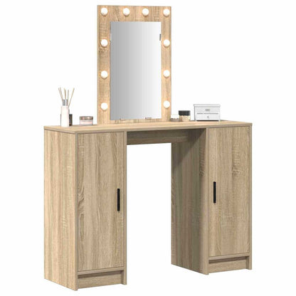 vidaXL Dressing Table Brown 102 x 33 x 135 cm Engineered Wood 3