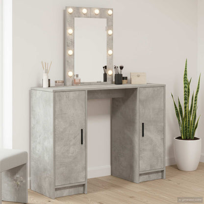 vidaXL Dressing Table Light Grey 102 x 33 x 135 cm Engineered Wood 1