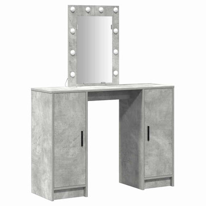 vidaXL Dressing Table Light Grey 102 x 33 x 135 cm Engineered Wood 2