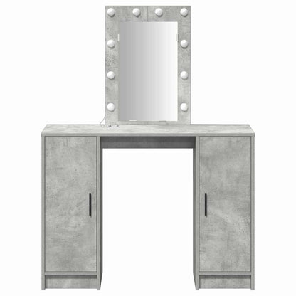 vidaXL Dressing Table Light Grey 102 x 33 x 135 cm Engineered Wood 5