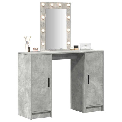 vidaXL Dressing Table Light Grey 102 x 33 x 135 cm Engineered Wood 3
