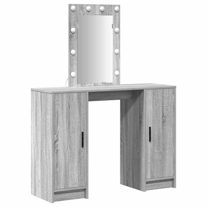 vidaXL Dressing Table Grey 102 x 33 x 135 cm Engineered Wood 2