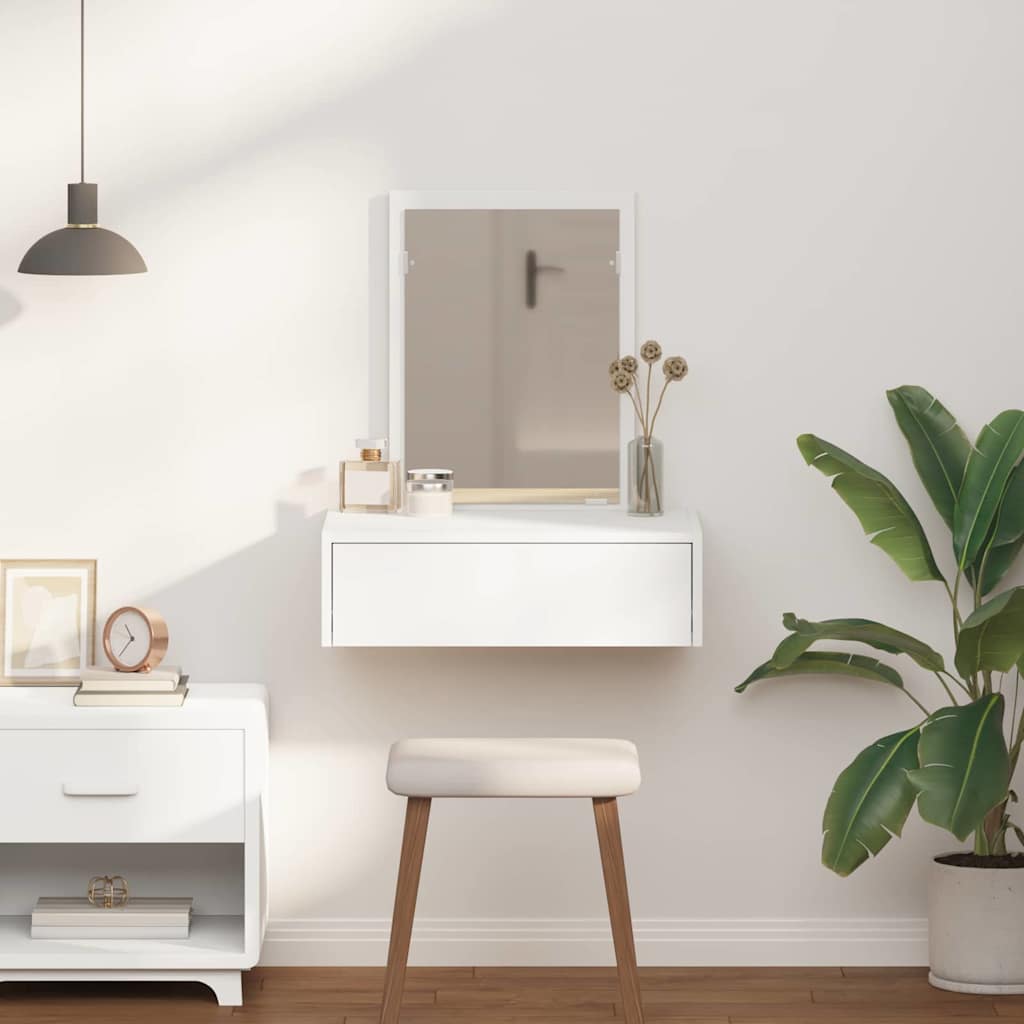 vidaXL Dressing Table White 60 x 40 x 70 cm Engineered Wood 4
