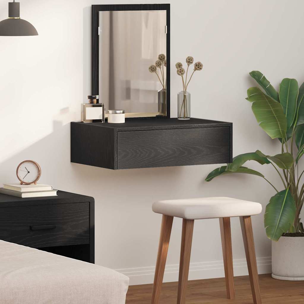 vidaXL Dressing Table Black 60 x 40 x 70 cm Engineered Wood 1