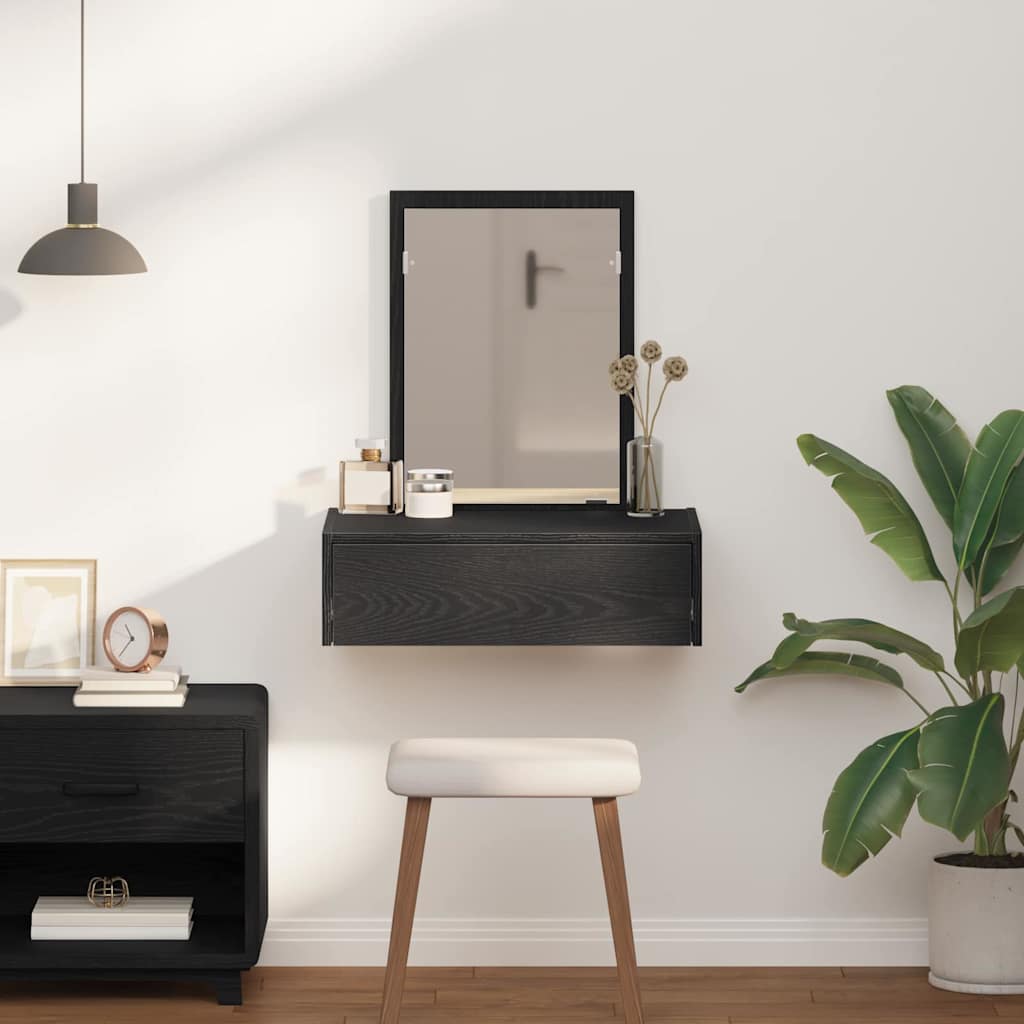 vidaXL Dressing Table Black 60 x 40 x 70 cm Engineered Wood 4