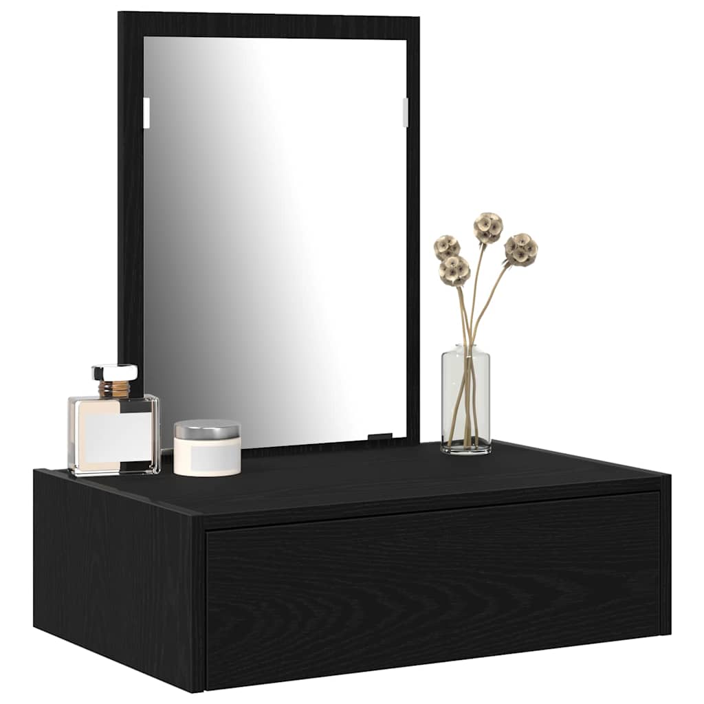 vidaXL Dressing Table Black 60 x 40 x 70 cm Engineered Wood 3